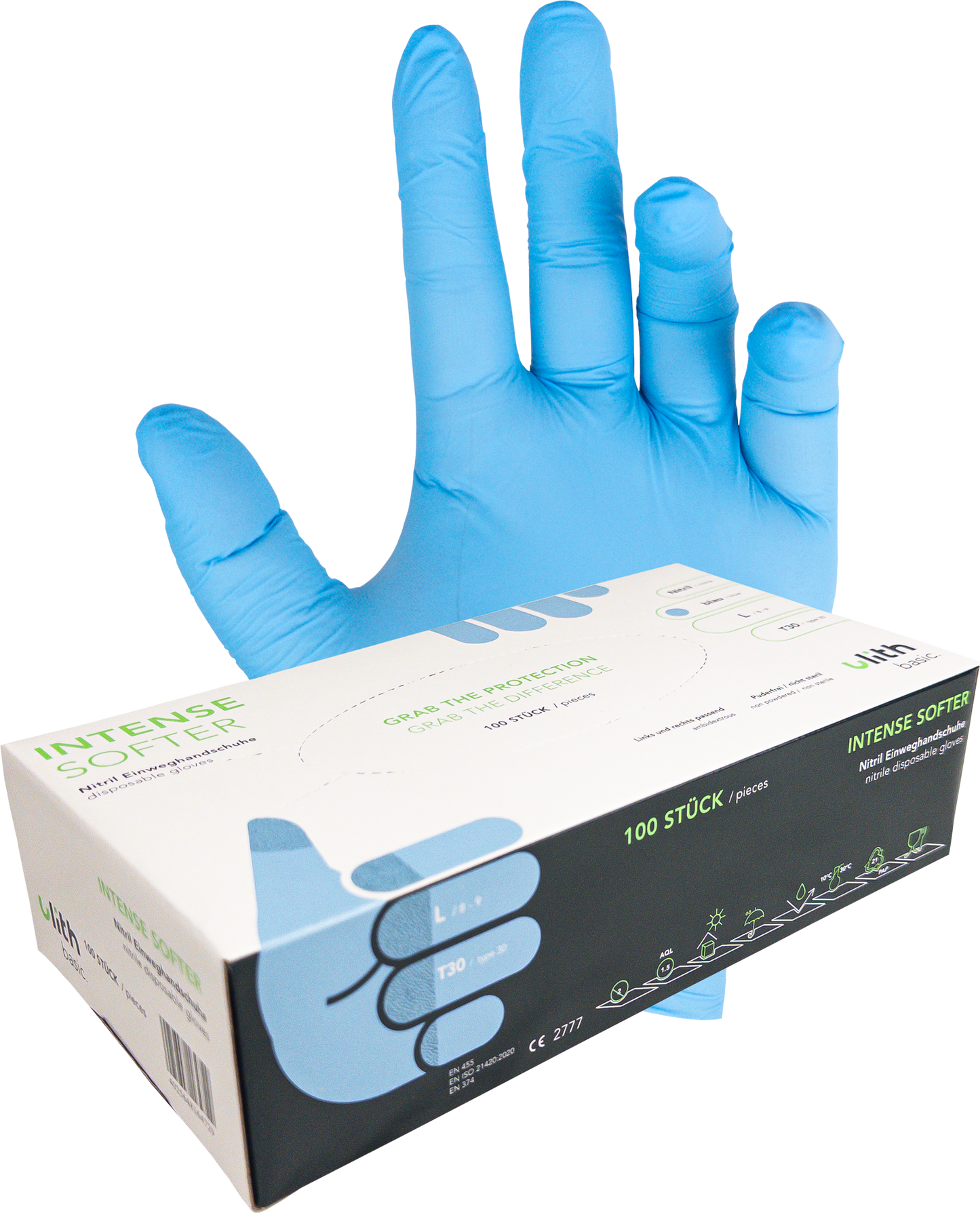 Nitril Einweghandschuhe „Intense Softer“ – Puderfrei & Lebensmittelecht