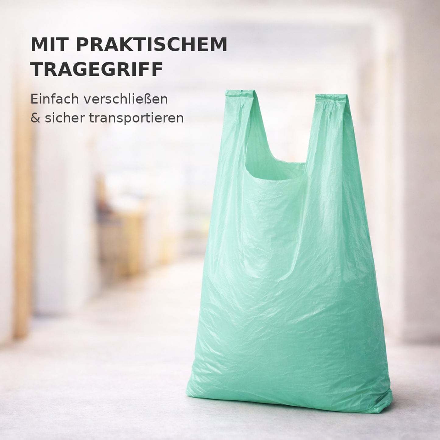 Müllbeutel 20 Liter mit Tragegriff & Zitrusduft – 20er Rolle | Reißfeste Premium Mülltüten