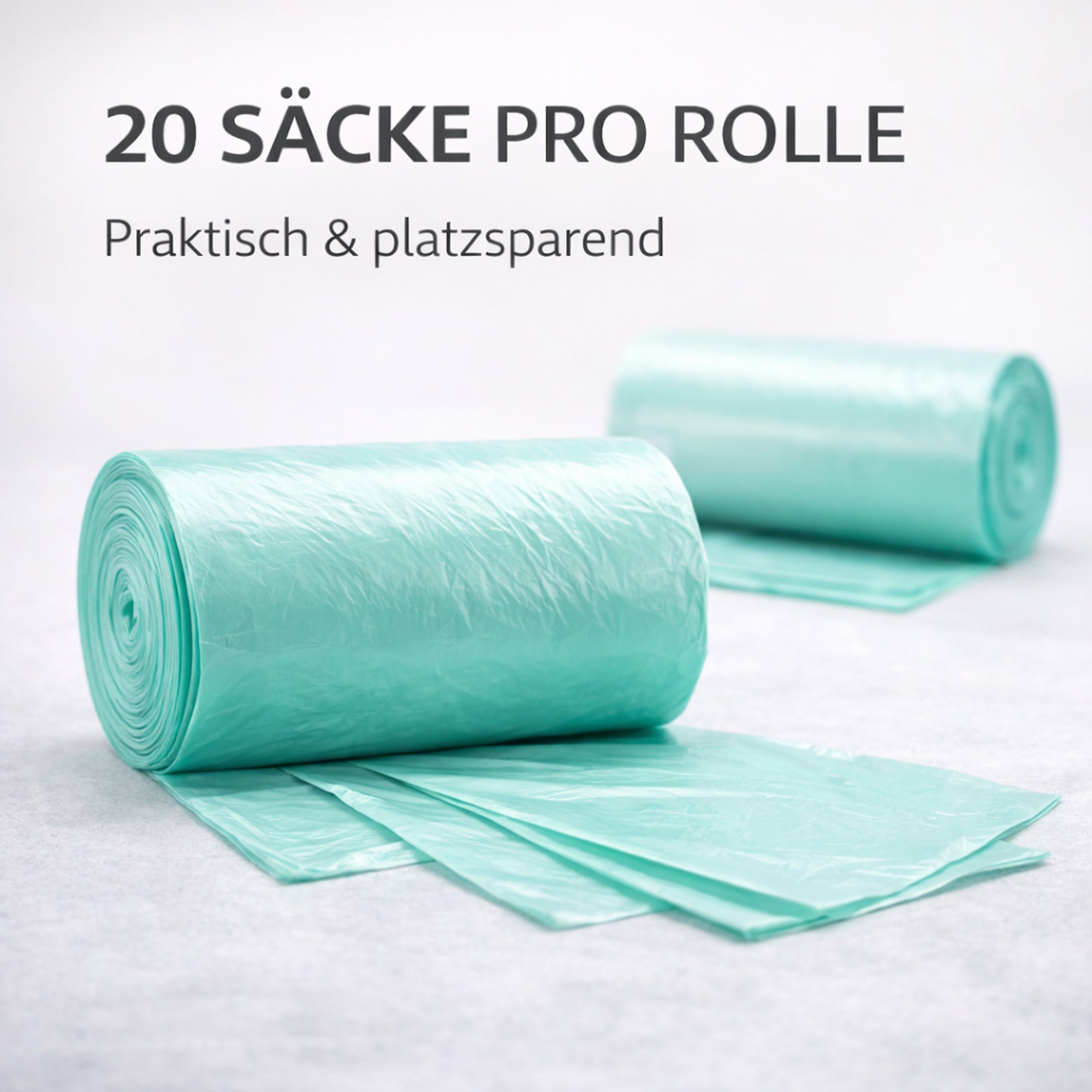 Müllbeutel 20 Liter mit Tragegriff & Zitrusduft – 20er Rolle | Reißfeste Premium Mülltüten