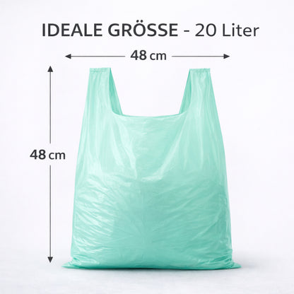 Müllbeutel 20 Liter mit Tragegriff & Zitrusduft – 20er Rolle | Reißfeste Premium Mülltüten