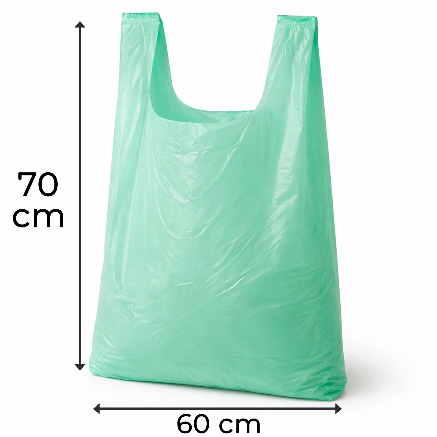 Müllsäcke mit Tragegriff | 50L | 20 Stück auf Rolle | Reißfest & Flüssigkeitsdicht