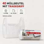 Müllbeutel mit Tragegriff 5L – 40 Stück
