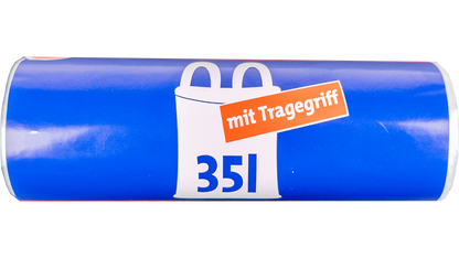 35L Müllbeutel mit Tragegriff - Transparent - Reißfest & Flüssigkeitsdicht - IG-AS