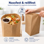 Biomüllbeutel 10L Papier | Reißfeste & nassfeste Mülltüten