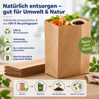 Biomüllbeutel 10L Papier | Reißfeste & nassfeste Mülltüten