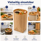 Biomüllbeutel 10L Papier | Reißfeste & nassfeste Mülltüten