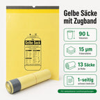 Gelbe Säcke auf Rolle(n)