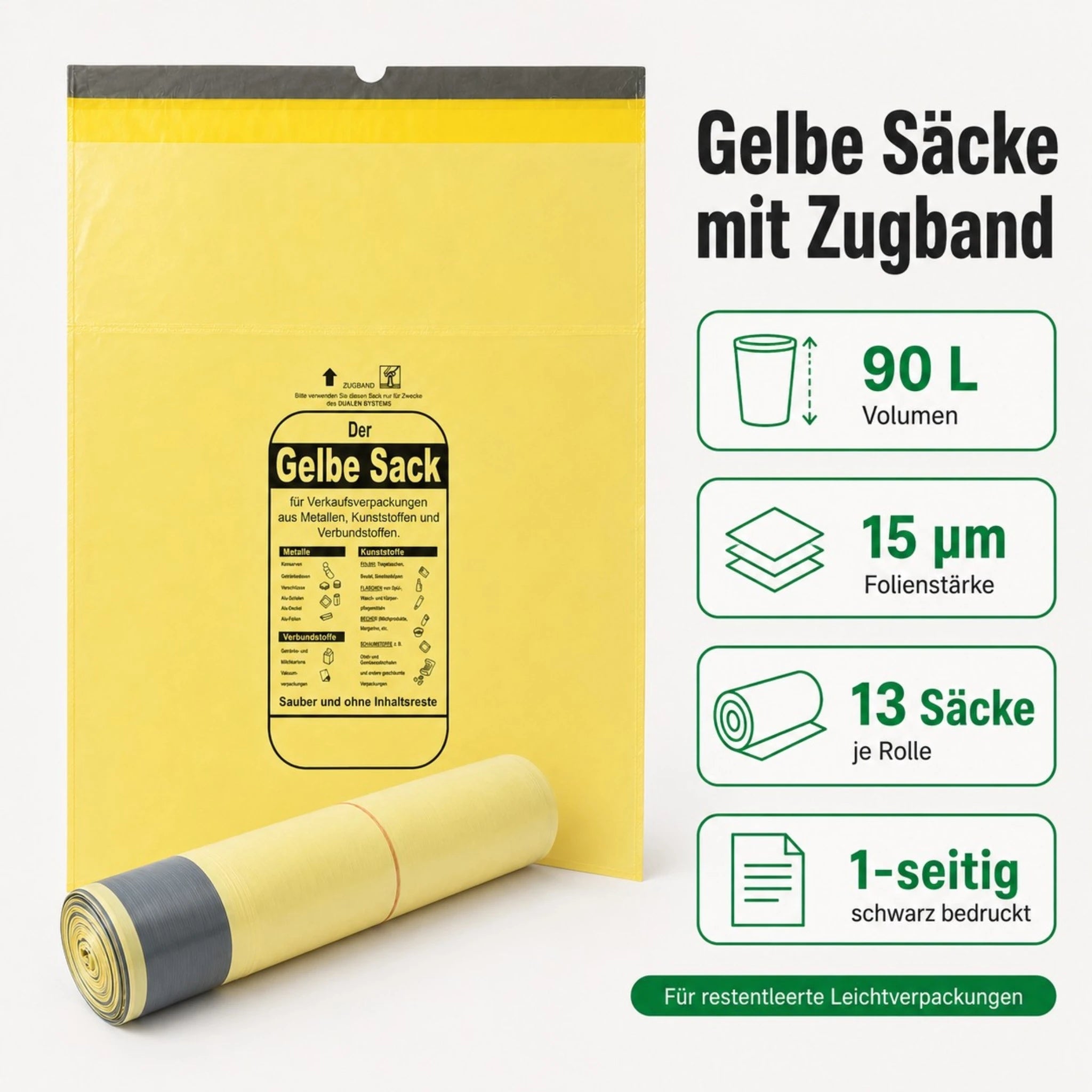 Gelbe Säcke auf Rolle(n)