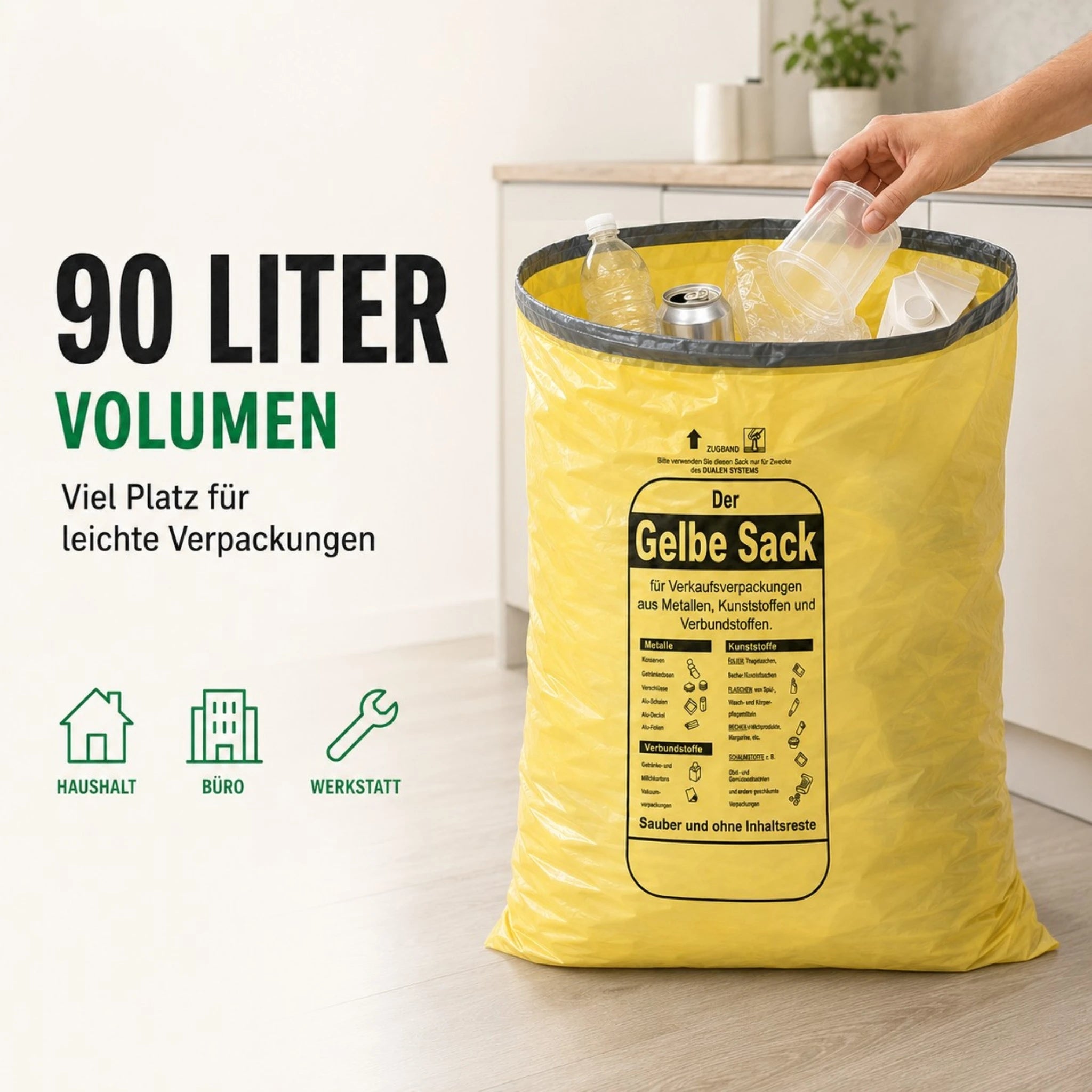 Gelbe Säcke auf Rolle(n)