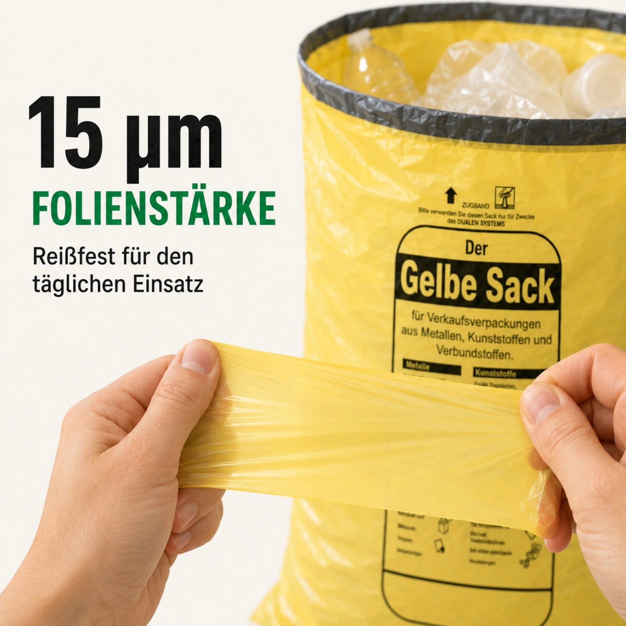 Gelbe Säcke auf Rolle(n)