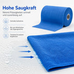 Microfasertücher auf Rolle - 75 Stück - Blau - 30 x 30 cm