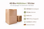 Bio Müllbeutel Papier 10l | 100% Plastikfreie Biotüten