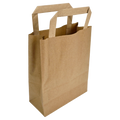 Papiertragetaschen Braun mit Henkel 18+8x22cm - FSC Kraftpapier Tüten