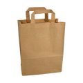 Papiertragetaschen Braun mit Henkel 22+11x28cm - FSC Kraftpapier Tüten