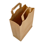 Papiertragetaschen Braun mit Henkel 22+11x28cm - FSC Kraftpapier Tüten