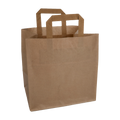 Papiertragetaschen Braun mit Henkel 26+17x25cm - FSC Kraftpapier Tüten