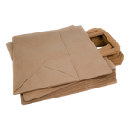 Papiertragetaschen Braun mit Henkel 26+17x25cm - FSC Kraftpapier Tüten