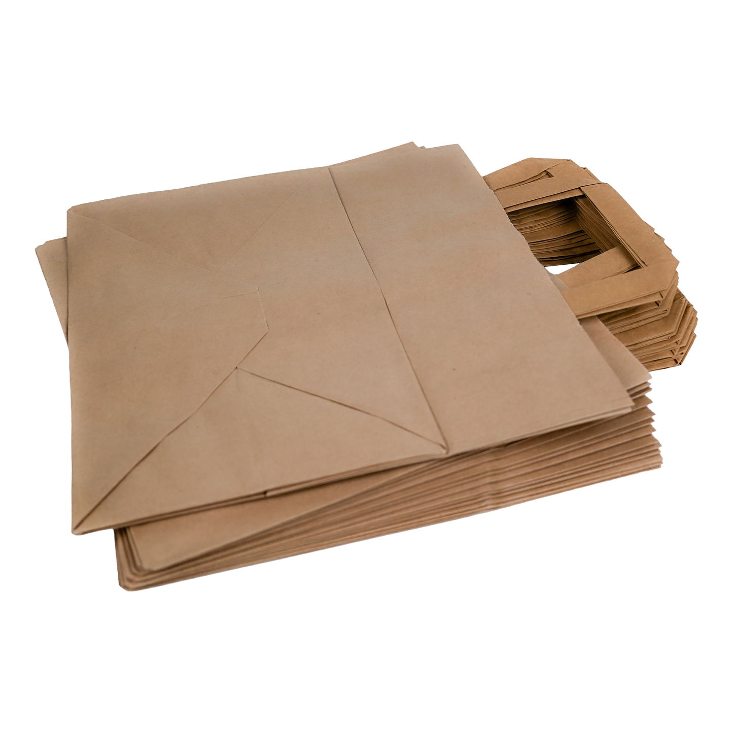 Papiertragetaschen Braun mit Henkel 26+17x25cm - FSC Kraftpapier Tüten