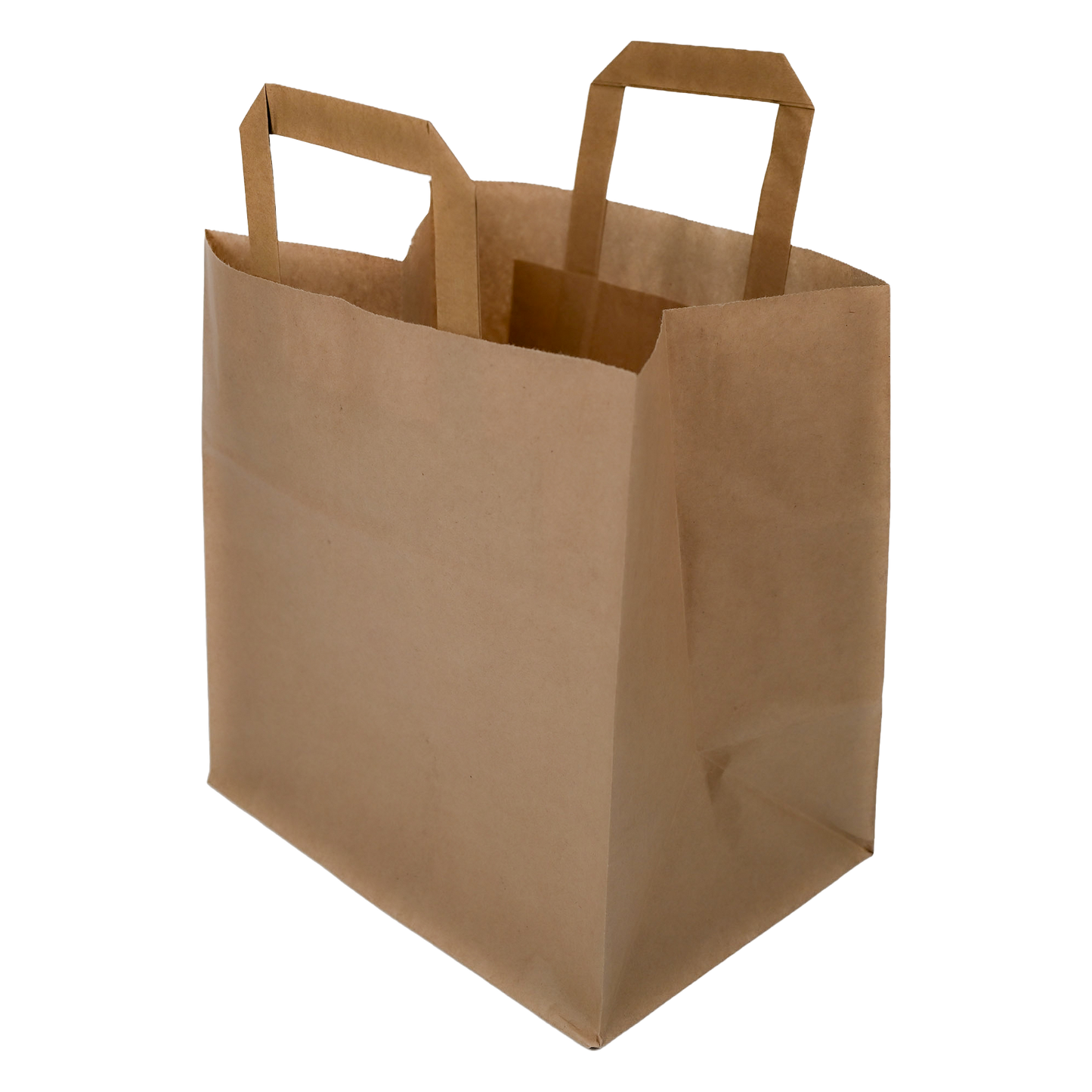 Papiertragetaschen Braun mit Henkel 26+17x25cm - FSC Kraftpapier Tüten