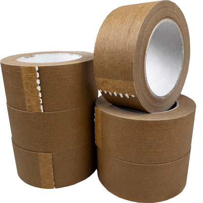 Papier Klebeband, Papier Packband in Braun | 55mm x 66m | 130 my | FSC-Mix