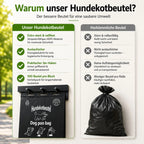 Hundekotbeutel 20x32+3cm - Im Block zu je 100 Stück