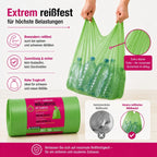 Müllbeutel mit Zugband 20L – Apfel Duft | Extrem Reißfest