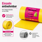 Müllbeutel mit Zugband 35L – Apfel Duft | Extrem Reißfest