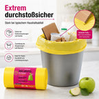 Müllbeutel mit Zugband 35L – Apfel Duft | Extrem Reißfest