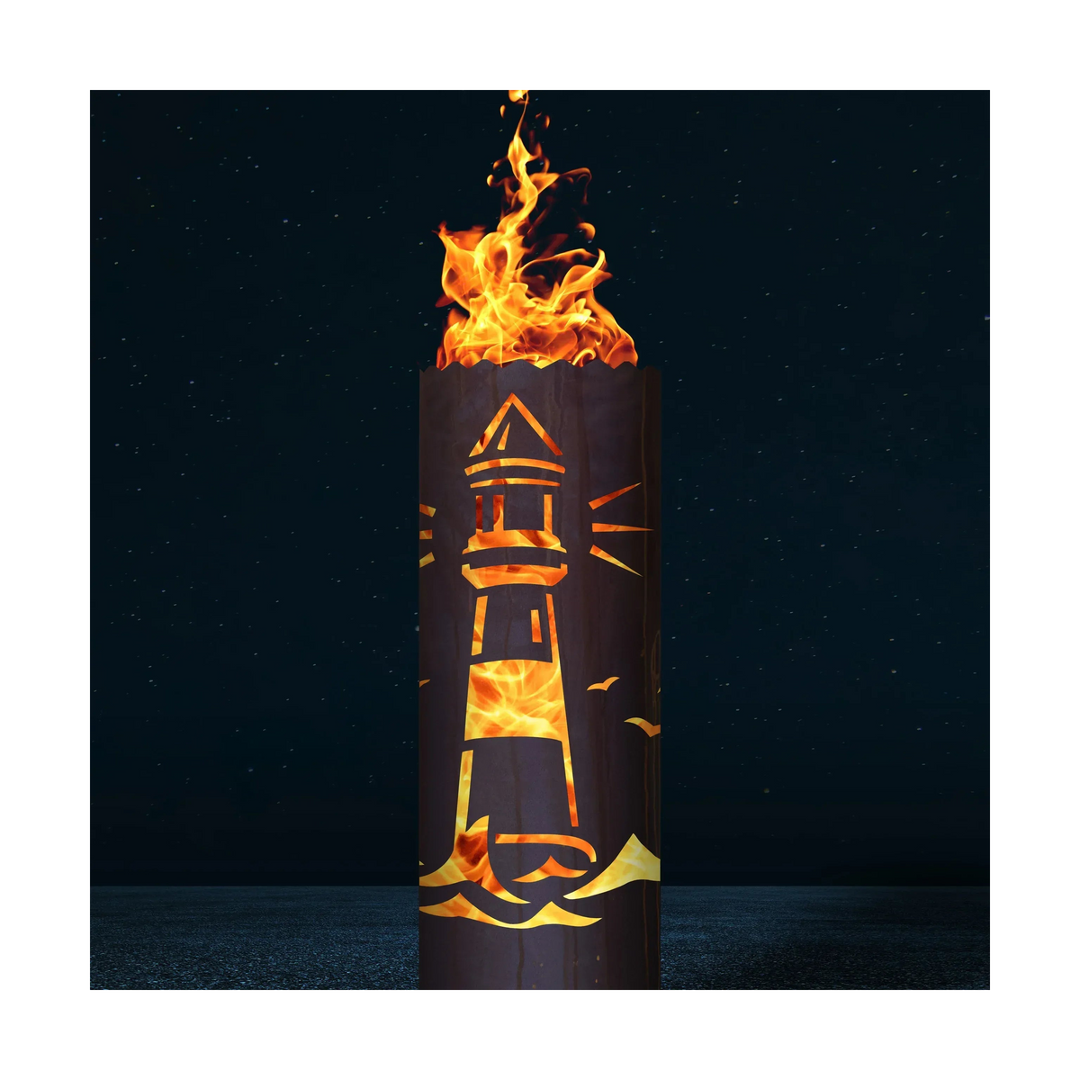 Feuertonne Leuchtturm