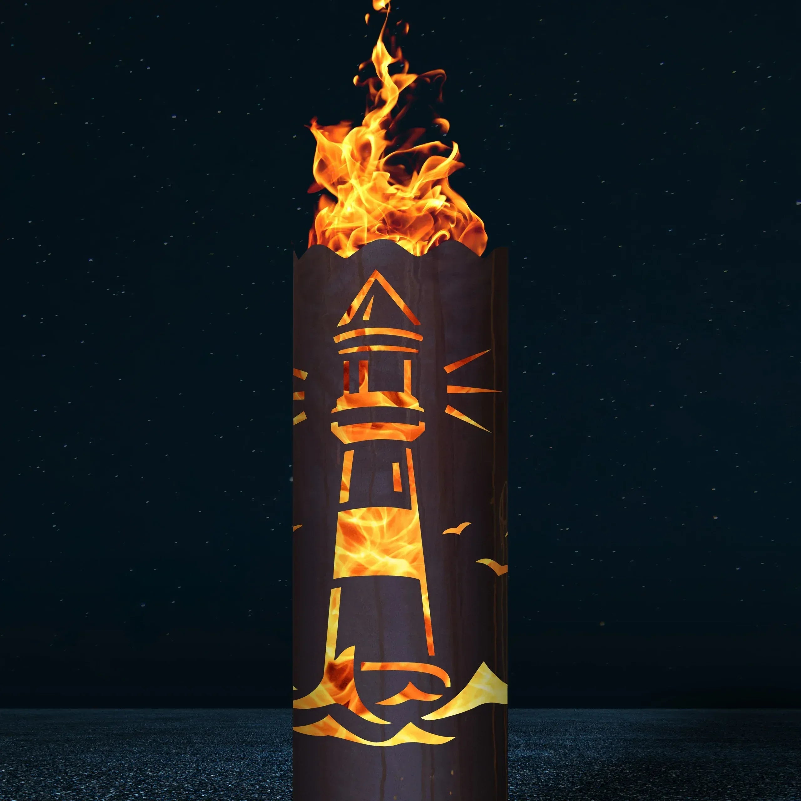 Feuertonne Leuchtturm