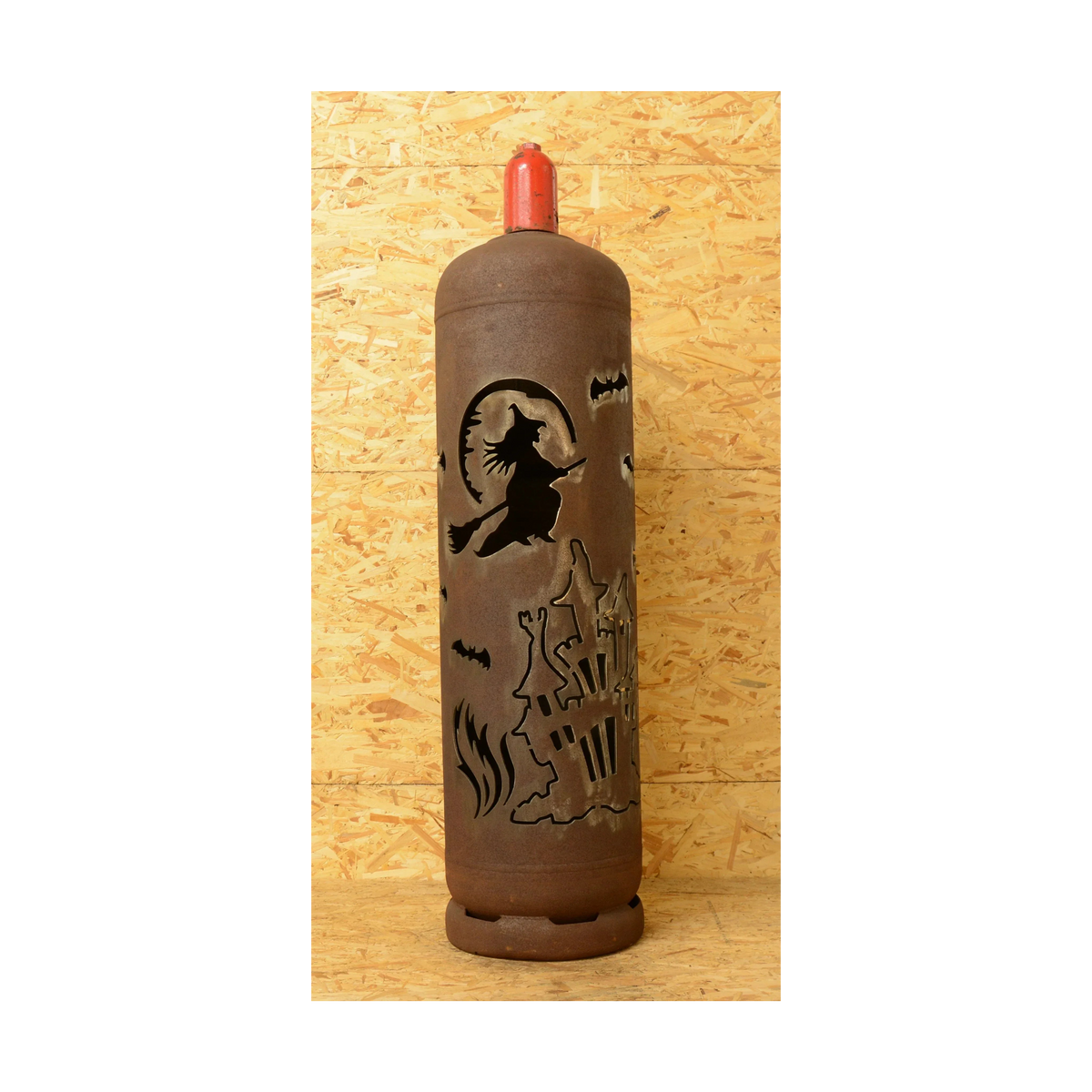Feuertonne "Hexe mit Schloss"