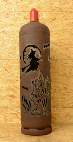 Feuertonne "Hexe mit Schloss"