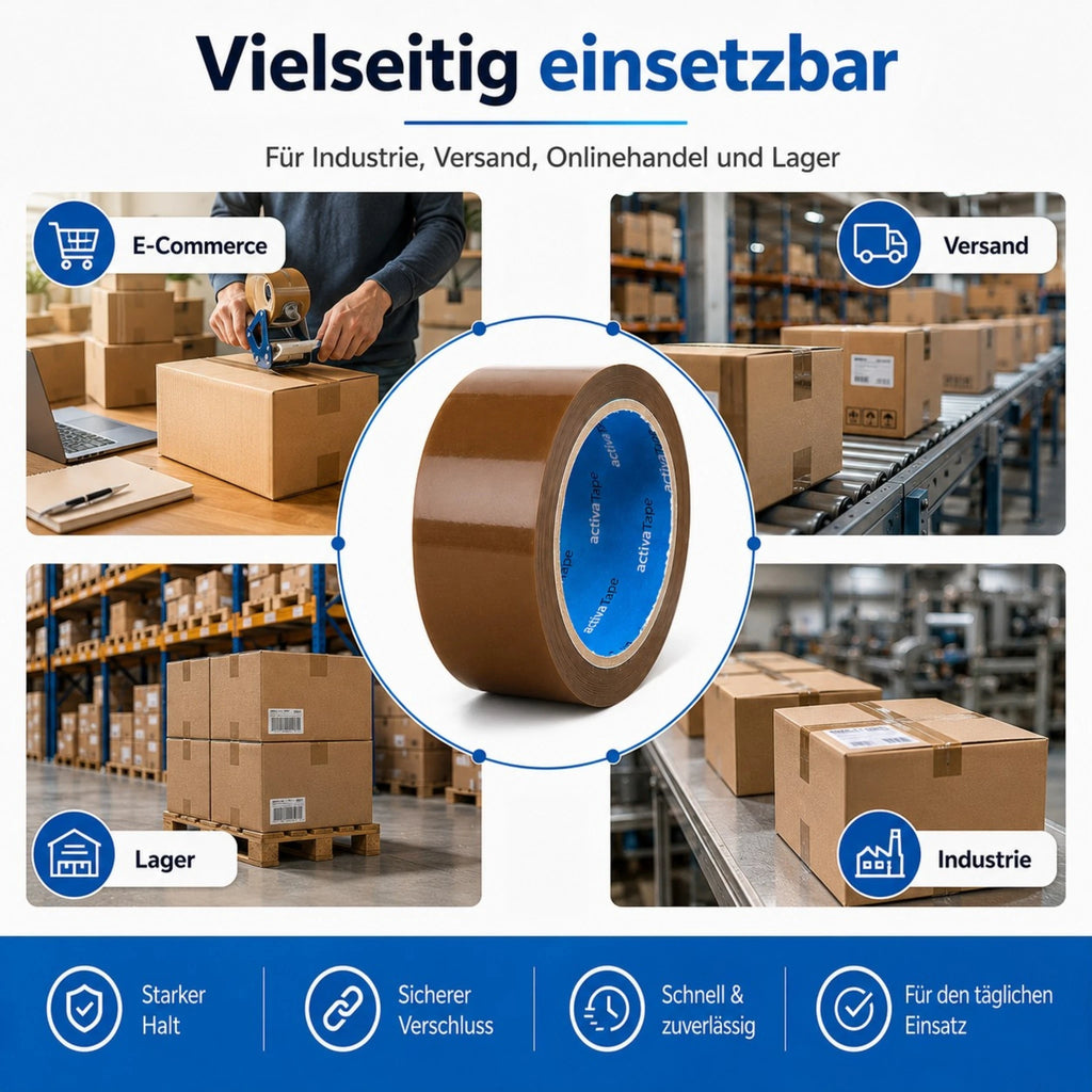 Paketklebeband Braun 48 mm x 66 m – PP Paketband