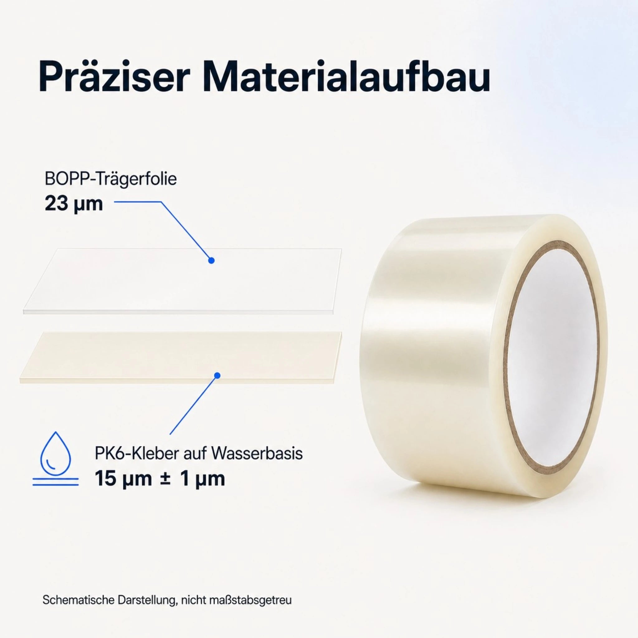 Paketklebeband Transparent 48 mm x 66 m – BOPP Paketband