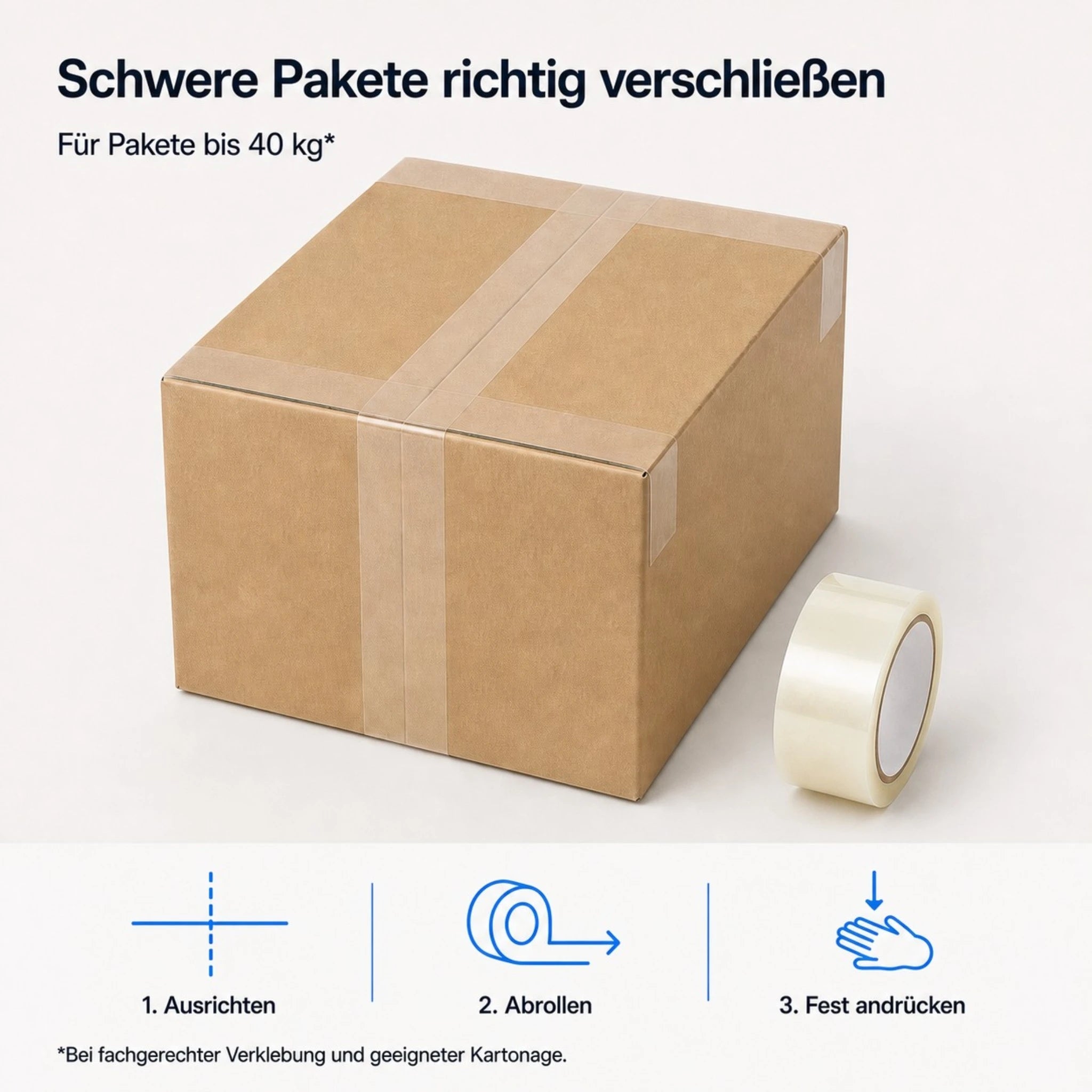 Paketklebeband Transparent 48 mm x 66 m – BOPP Paketband