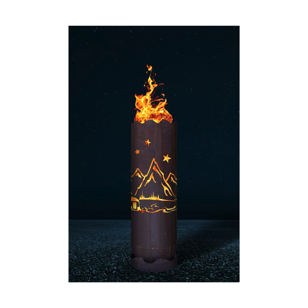 Feuertonne "Camping, Berge"