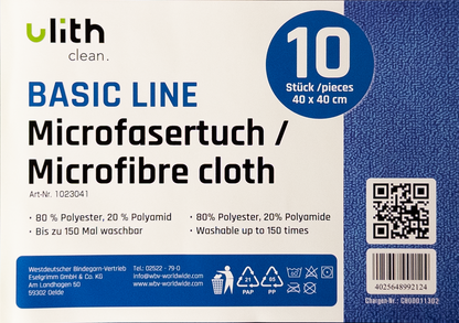 Ulith Basic Line Microfasertücher 40x40cm – Saugstark & waschbar