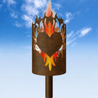 Gartenfackel Flammenherz beidseitig