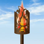 Gartenfackel Lagerfeuer beidseitig