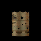 Feuertonne Herzen personalisiert