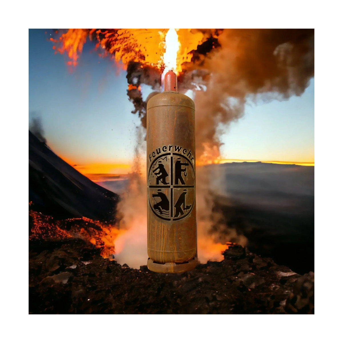 Feuertonne "Feuerwehr" inkl. Personalisierung