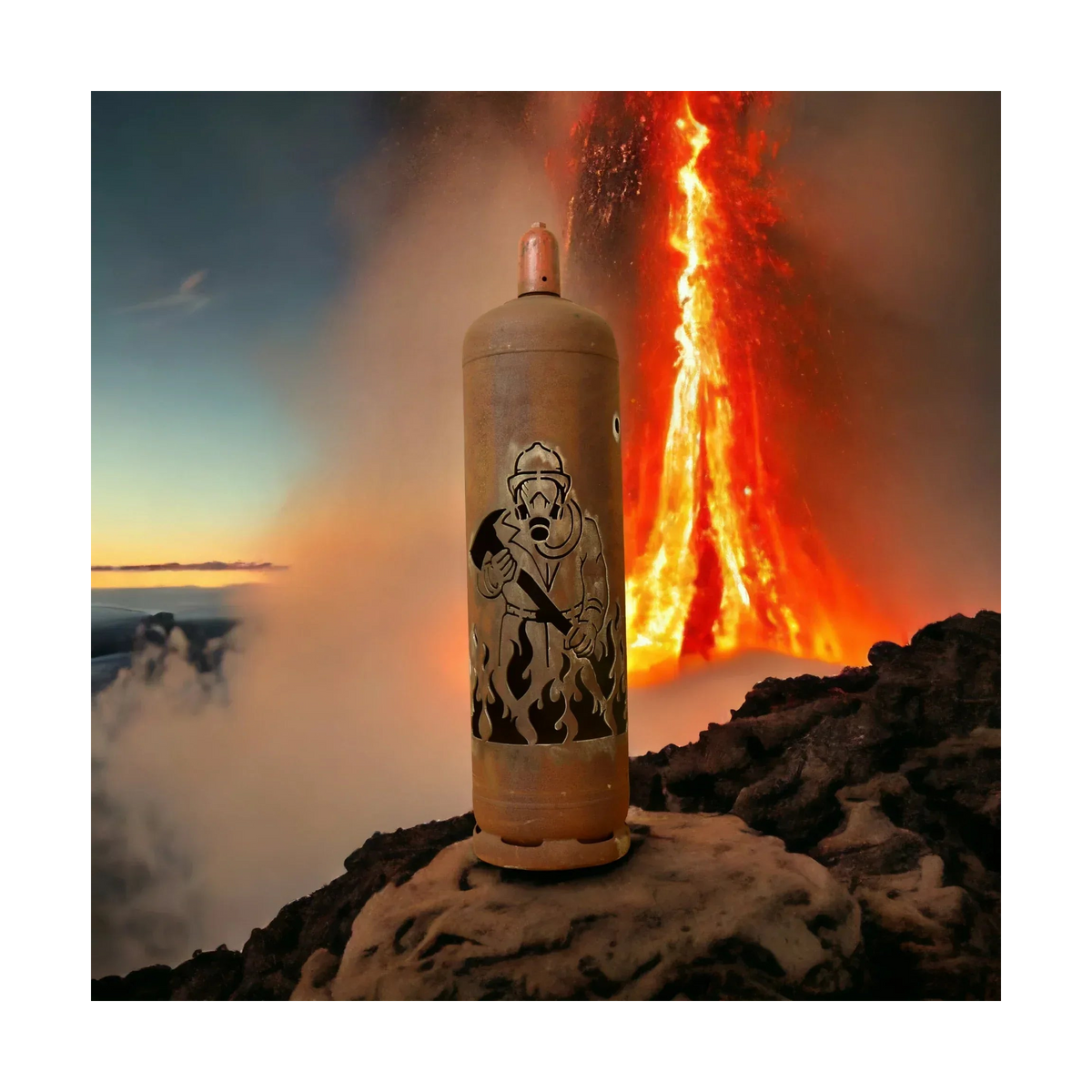 Feuertonne "Feuerwehrmann" inkl. Personalisierung