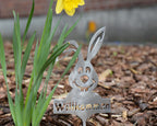 Gartenstecker Hase Willkommen klein
