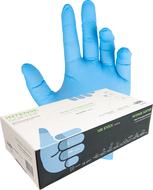 Nitril Einweghandschuhe „Intense Softer“ – Puderfrei & Lebensmittelecht
