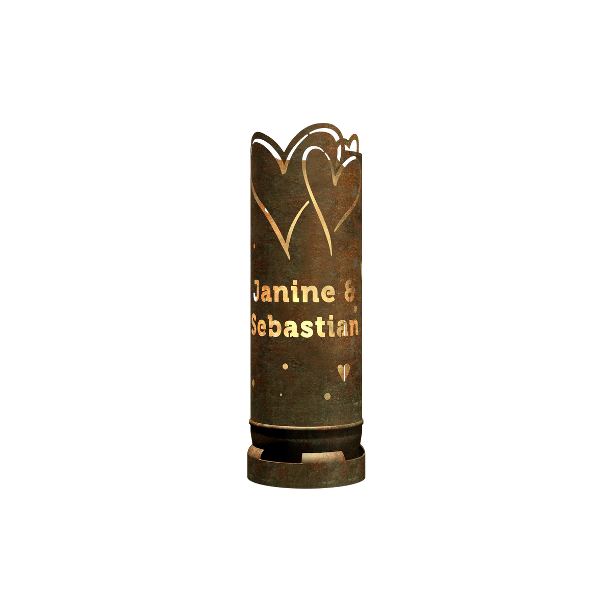 Feuertonne Herzen inkl. Personalisierung