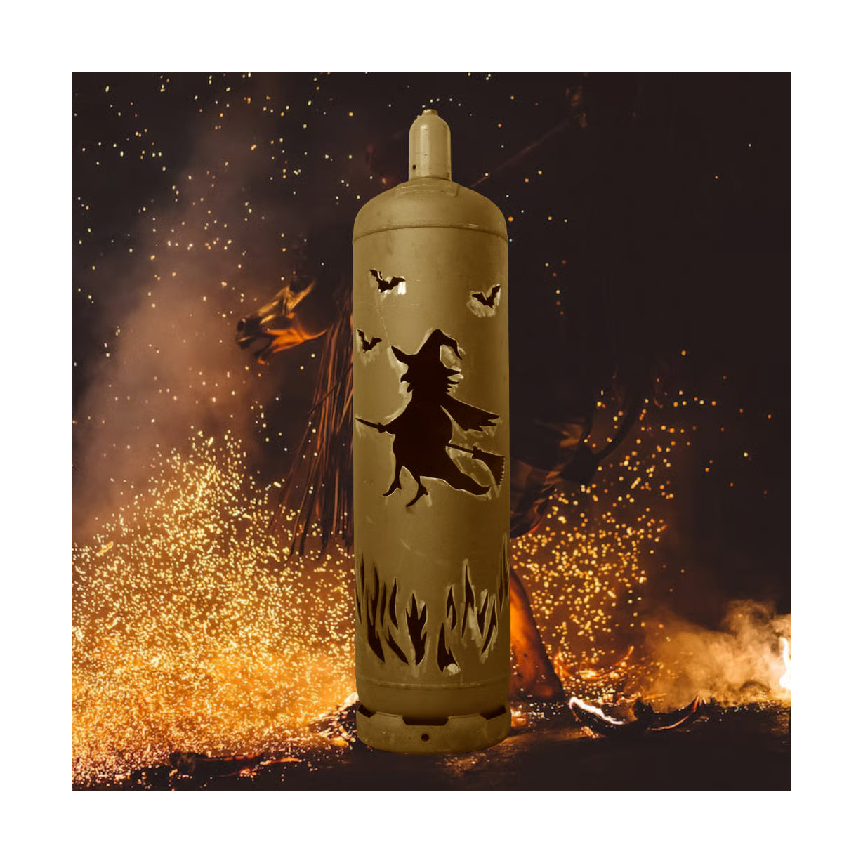Feuertonne "Hexe mit Feuer"