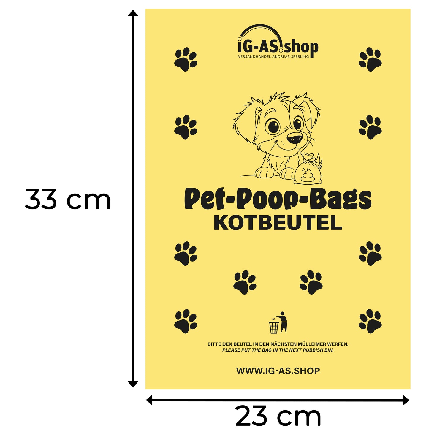 Hundekotbeutel mit Waldbeerenduft auf Rolle – 360 Stück (24 Rollen)