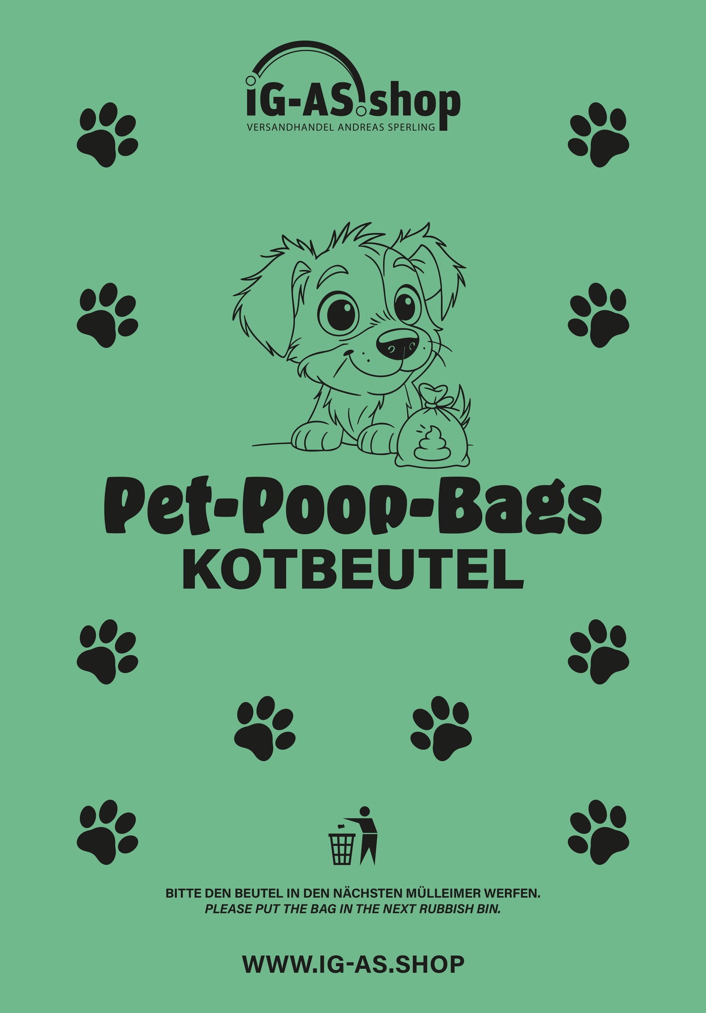 Hundekotbeutel mit Waldbeerenduft auf Rolle – 360 Stück (24 Rollen)