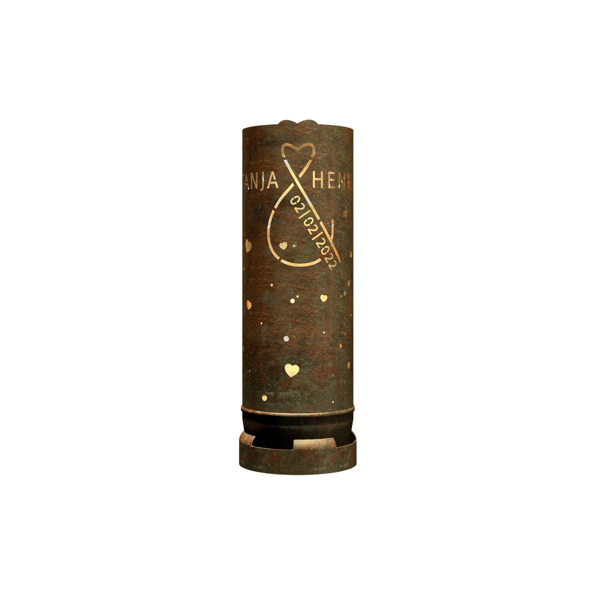 Feuertonne "Hochzeitsmotiv 1" (inkl. Personalisierung)