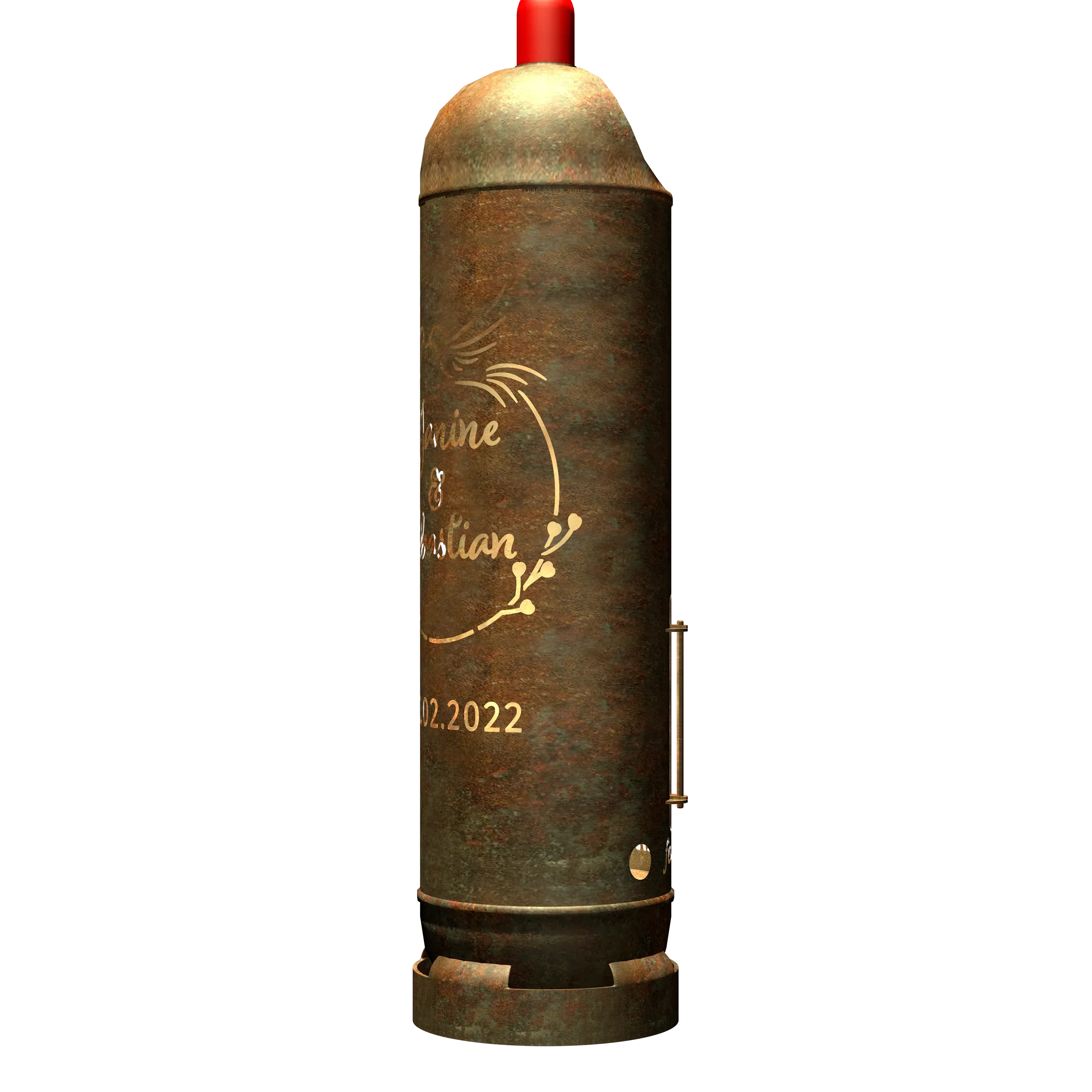 Feuertonne "Hochzeitsmotiv 3" (inkl. Personalisierung)